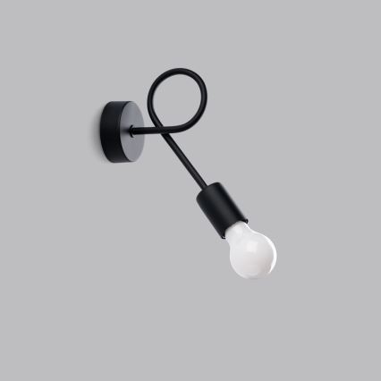 Aplique LEVAR 1xE27/15W/230V negro