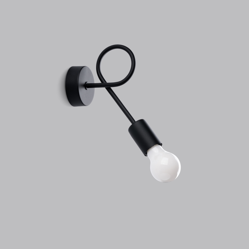 Aplique LEVAR 1xE27/15W/230V negro