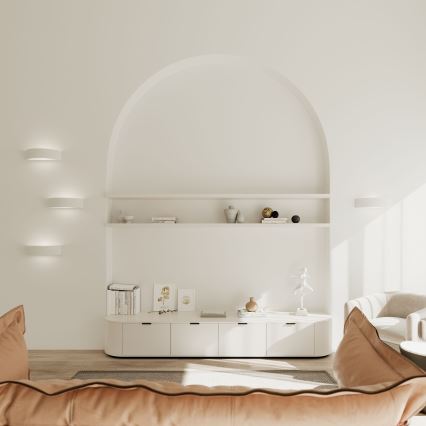 Aplique ATENA 1xE27/15W/230V 30 cm blanco