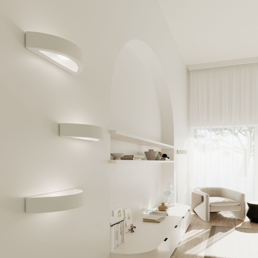 Aplique ATENA 1xE27/15W/230V 30 cm blanco