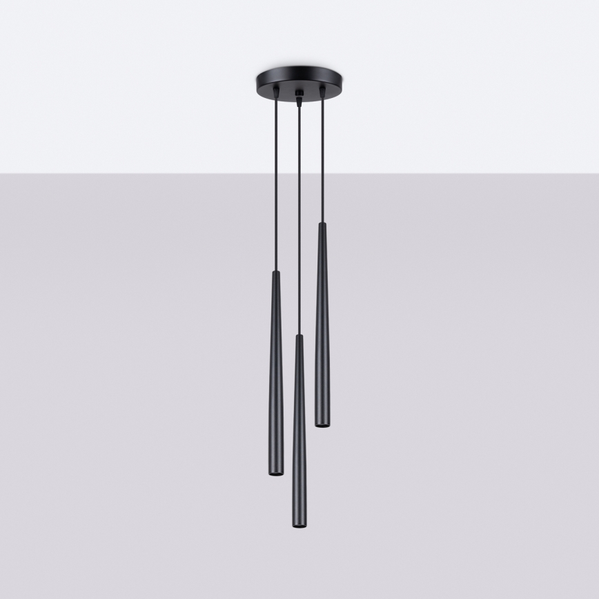 Lámpara colgante BLISS 3xG9/8W/230V negro