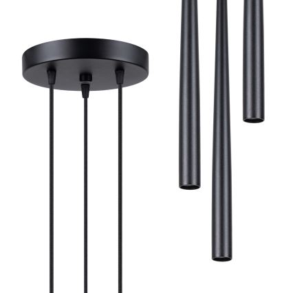 Lámpara colgante BLISS 3xG9/8W/230V negro