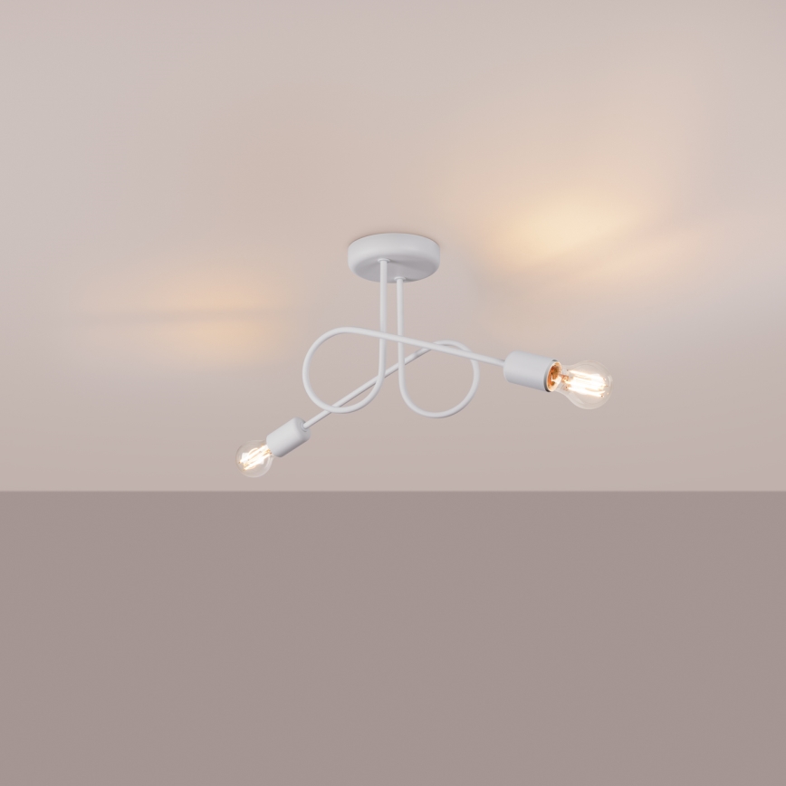 Lámpara de techo LOOP 2xE27/15W/230V blanco
