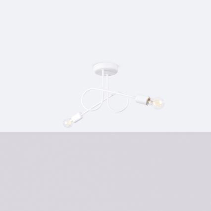 Lámpara de techo LOOP 2xE27/15W/230V blanco