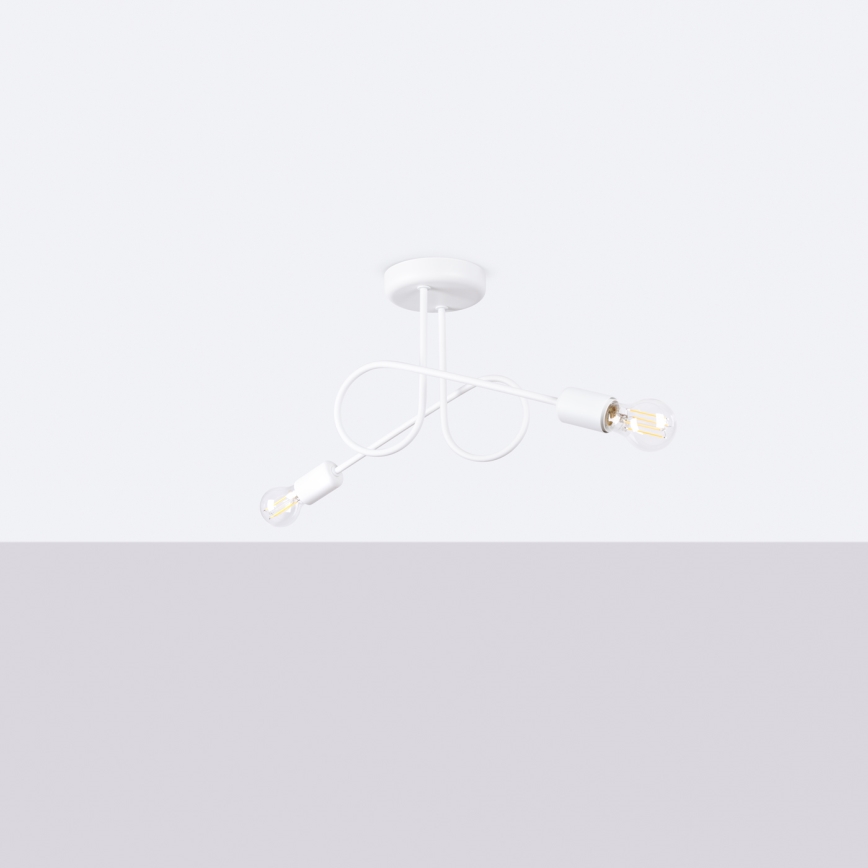 Lámpara de techo LOOP 2xE27/15W/230V blanco
