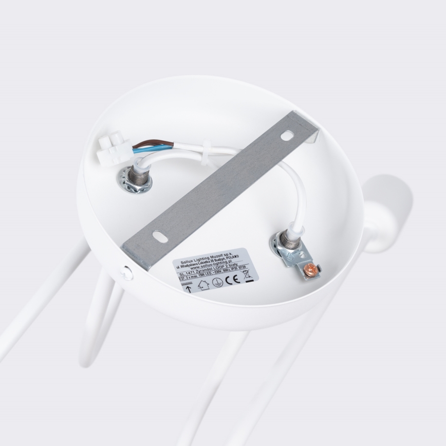 Lámpara de techo LOOP 2xE27/15W/230V blanco