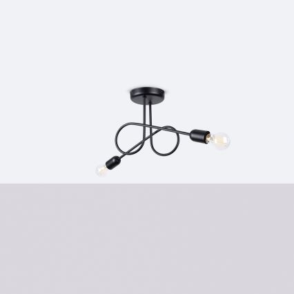 Lámpara de techo LOOP 2xE27/15W/230V negro