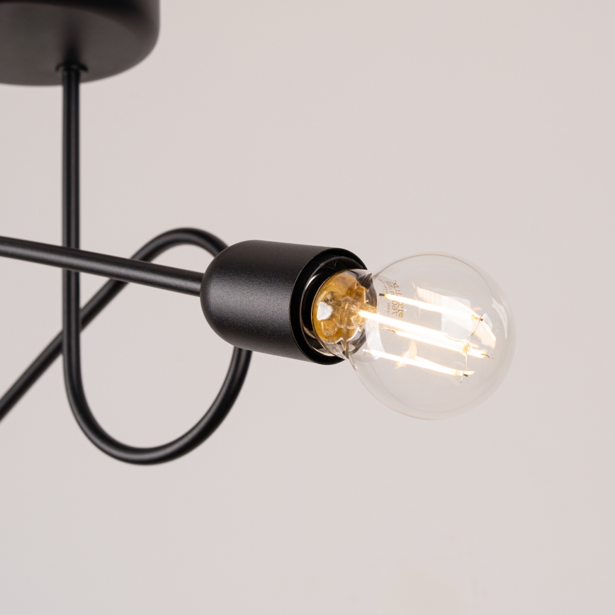 Lámpara de techo LOOP 2xE27/15W/230V negro