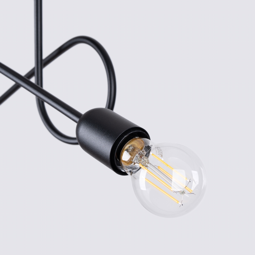 Lámpara de techo LOOP 2xE27/15W/230V negro