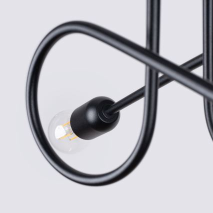 Lámpara de techo LOOP 2xE27/15W/230V negro