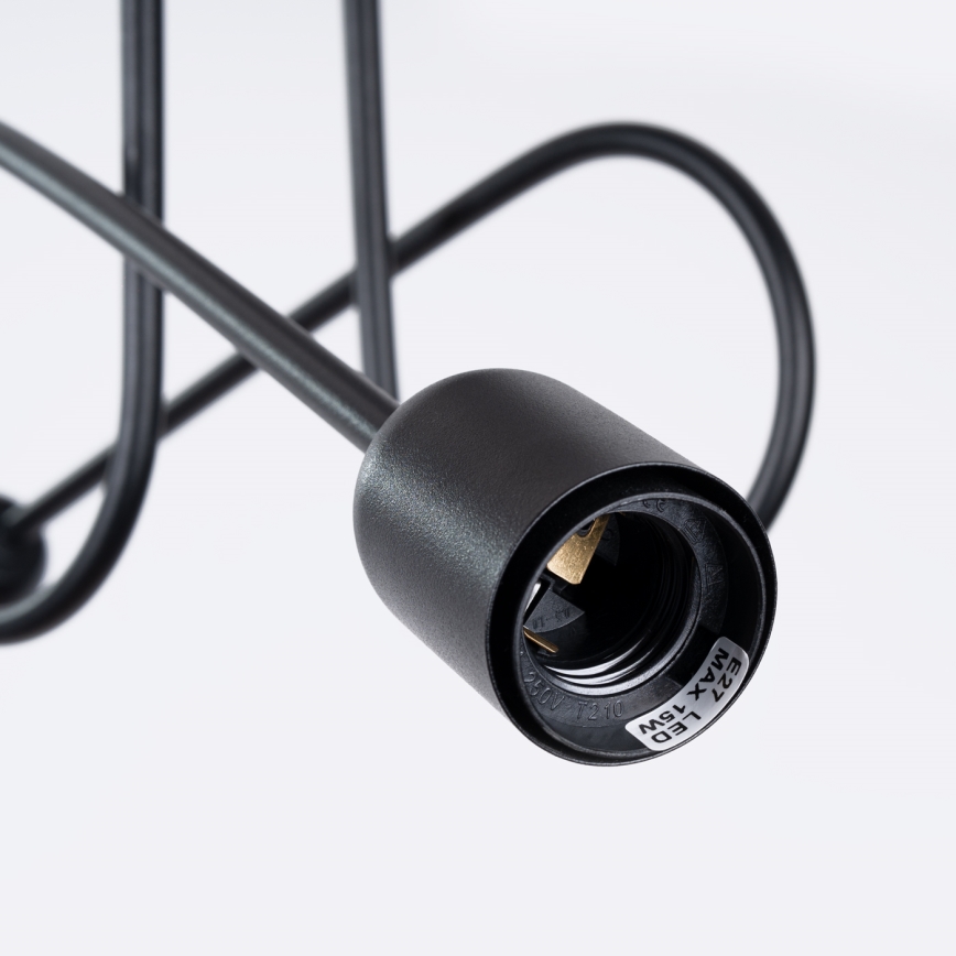 Lámpara de techo LOOP 2xE27/15W/230V negro