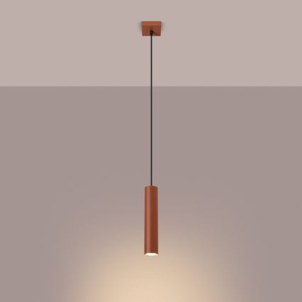 Lámpara colgante LAGOS 1xGU10/10W/230V rojo