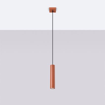 Lámpara colgante LAGOS 1xGU10/10W/230V rojo