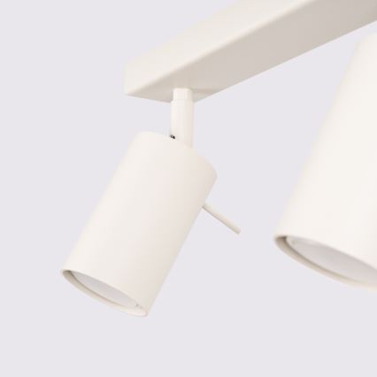 Foco RING 2xGU10/10W/230V color crema