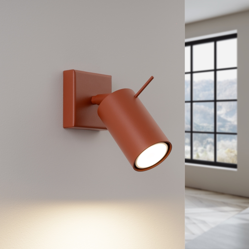 Foco de pared RING 1xGU10/10W/230V rojo