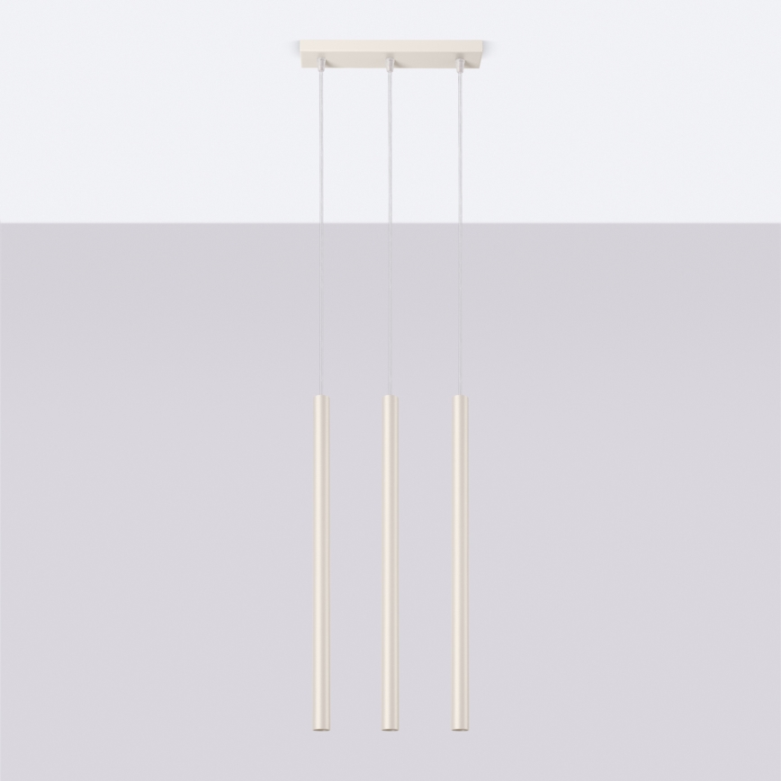 Lámpara colgante PASTELO 3xG9/8W/230V color crema