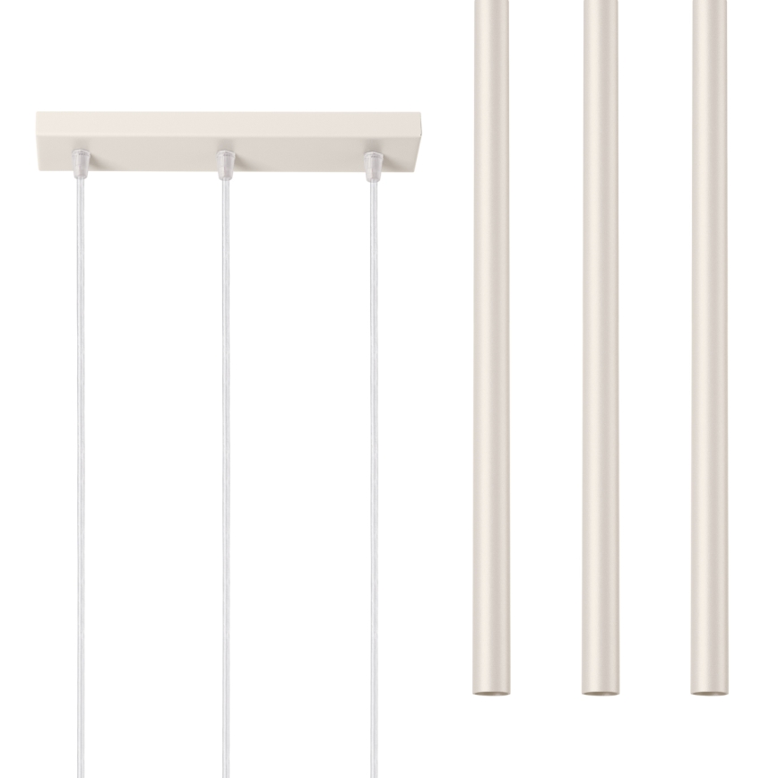 Lámpara colgante PASTELO 3xG9/8W/230V color crema