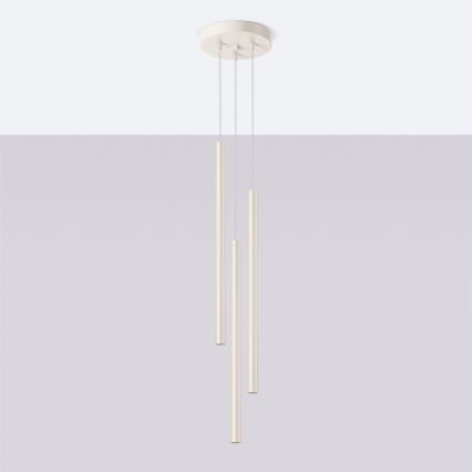 Lámpara colgante PASTELO 3xG9/8W/230V color crema