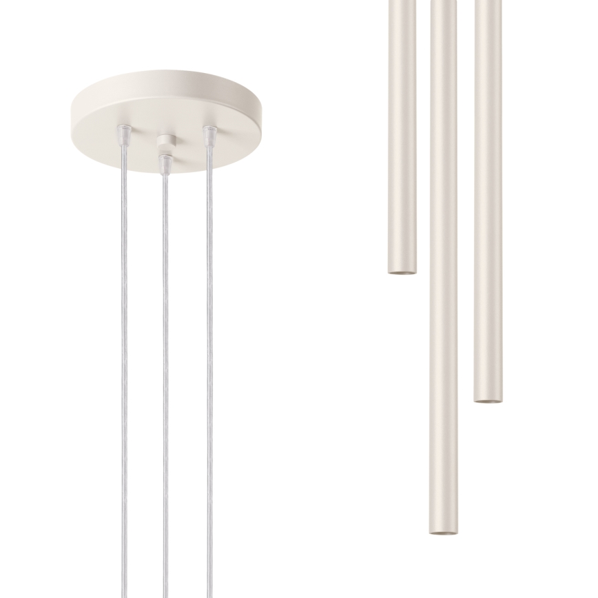 Lámpara colgante PASTELO 3xG9/8W/230V color crema
