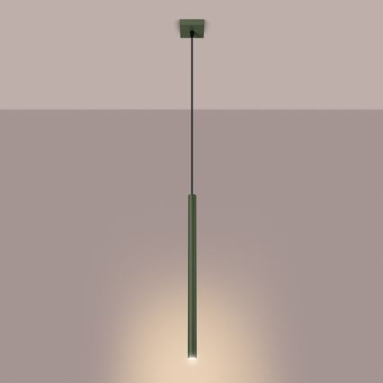 Lámpara colgante PASTELO 1xG9/8W/230V verde