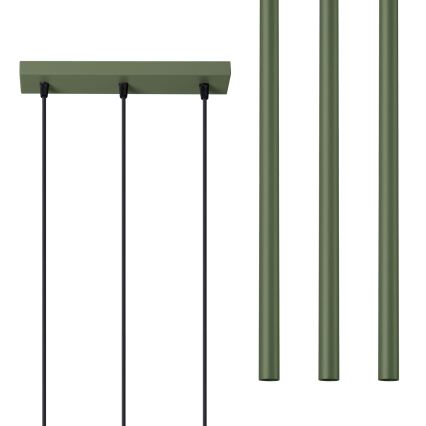 Lámpara colgante PASTELO 3xG9/8W/230V verde