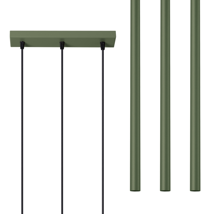 Lámpara colgante PASTELO 3xG9/8W/230V verde