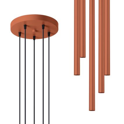 Lámpara colgante PASTELO 5xG9/8W/230V rojo