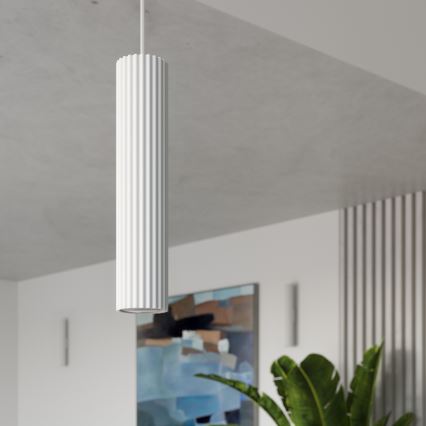 Lámpara colgante KARBON 1xGU10/10W/230V blanco