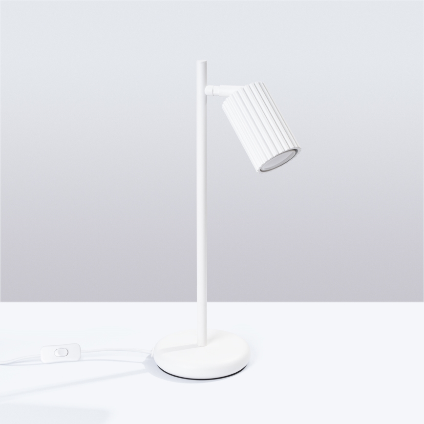 Lámpara de mesa KARBON 1xGU10/10W/230V blanco