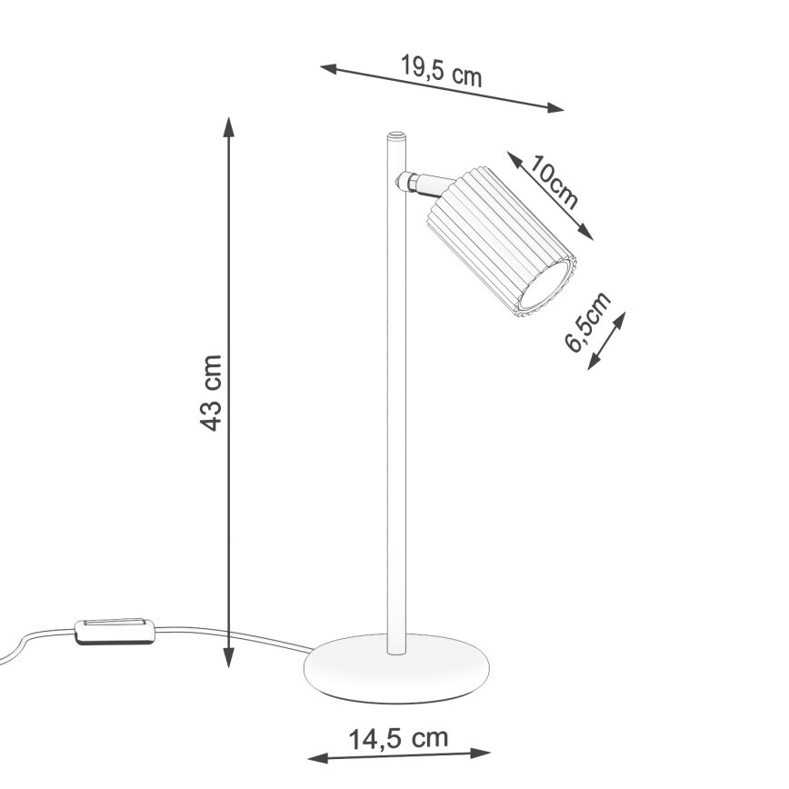 Lámpara de mesa KARBON 1xGU10/10W/230V dorado