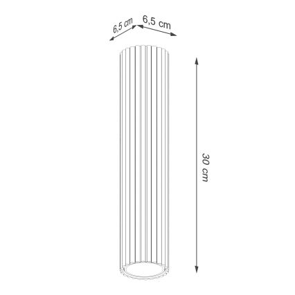 Foco KARBON 1xGU10/10W/230V 30 cm negro