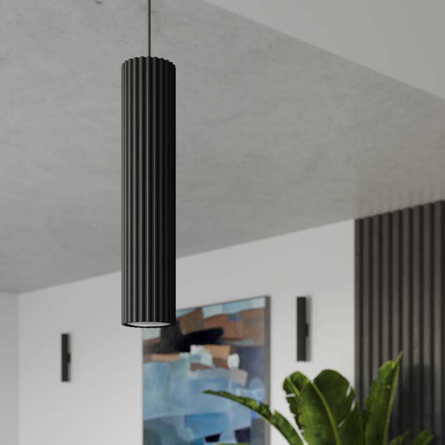 Lámpara colgante KARBON 1xGU10/10W/230V negro