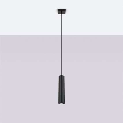 Lámpara colgante KARBON 1xGU10/10W/230V negro