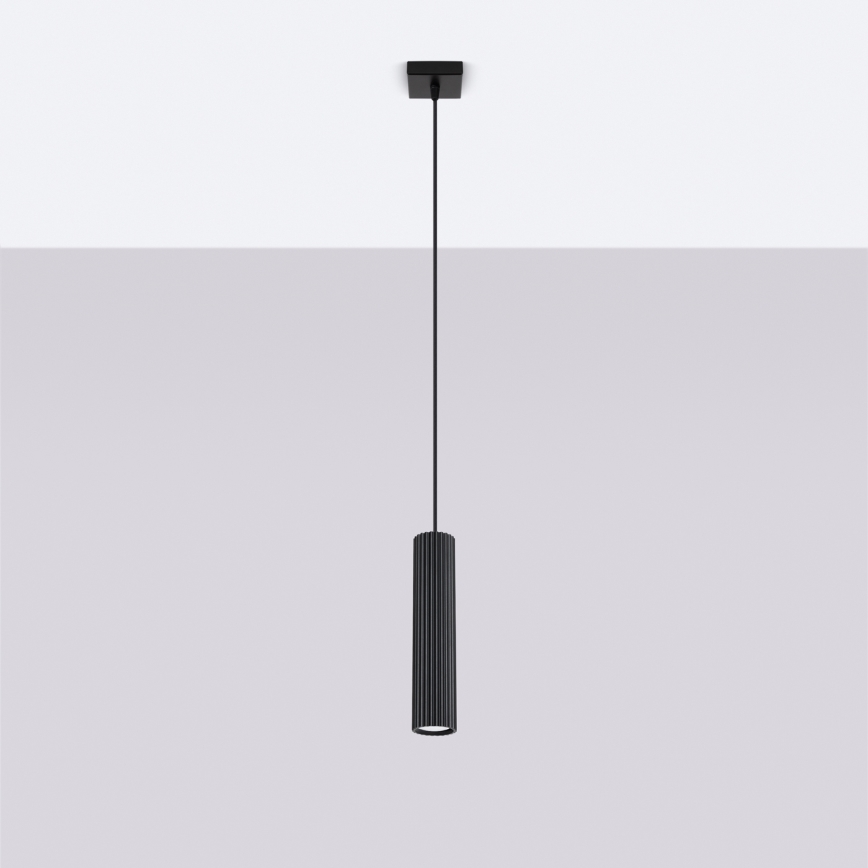 Lámpara colgante KARBON 1xGU10/10W/230V negro
