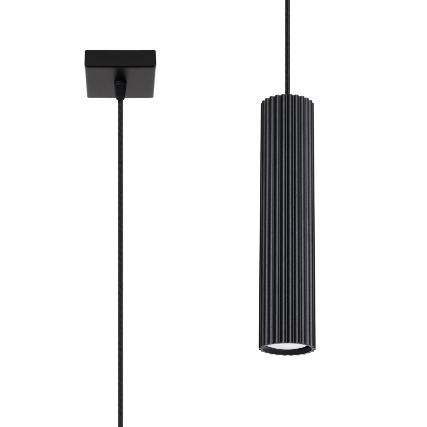 Lámpara colgante KARBON 1xGU10/10W/230V negro