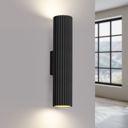 Aplique KARBON 2xGU10/10W/230V negro