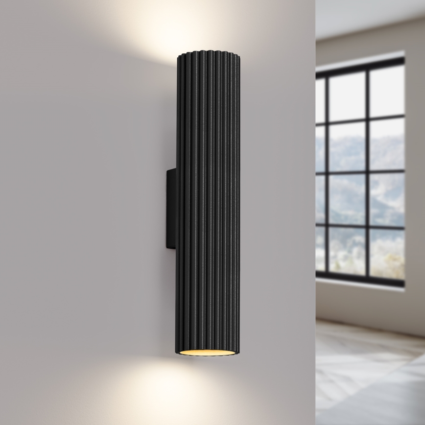 Aplique KARBON 2xGU10/10W/230V negro