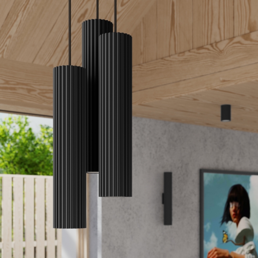 Aplique KARBON 2xGU10/10W/230V negro