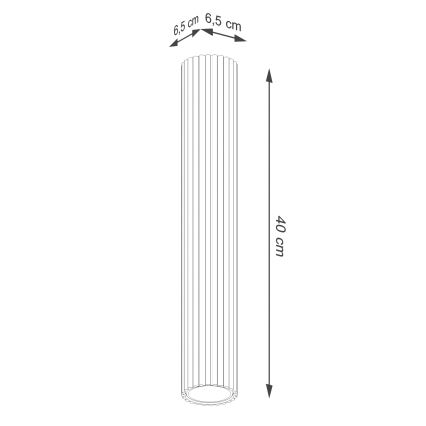 Foco KARBON 1xGU10/10W/230V 40 cm color crema