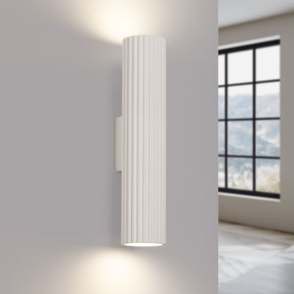 Aplique KARBON 2xGU10/10W/230V color crema