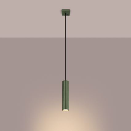 Lámpara colgante KARBON 1xGU10/10W/230V Verde