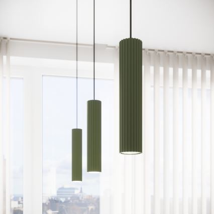 Lámpara colgante KARBON 1xGU10/10W/230V Verde