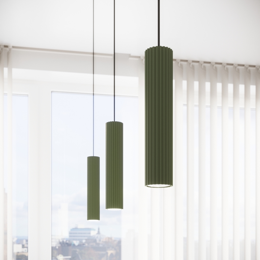 Lámpara colgante KARBON 1xGU10/10W/230V Verde