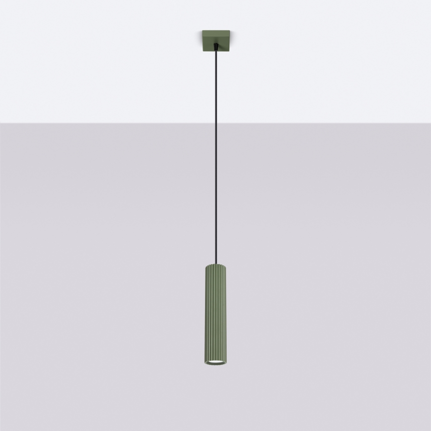 Lámpara colgante KARBON 1xGU10/10W/230V Verde