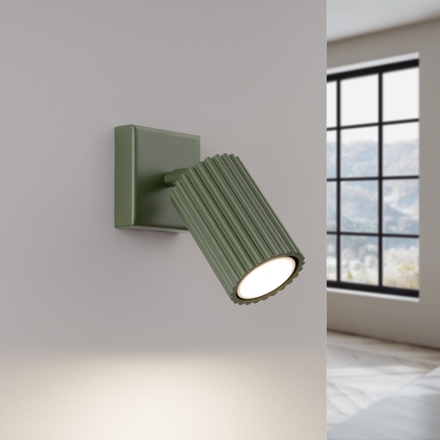 Foco de pared KARBON 1xGU10/10W/230V verde