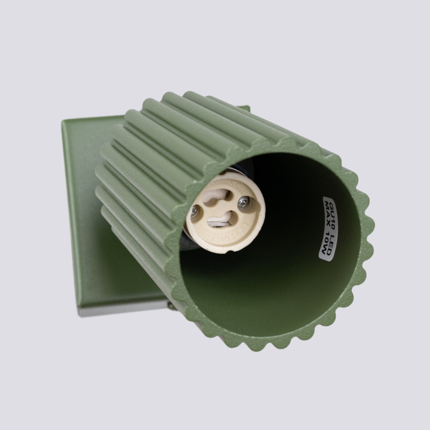 Foco de pared KARBON 1xGU10/10W/230V verde