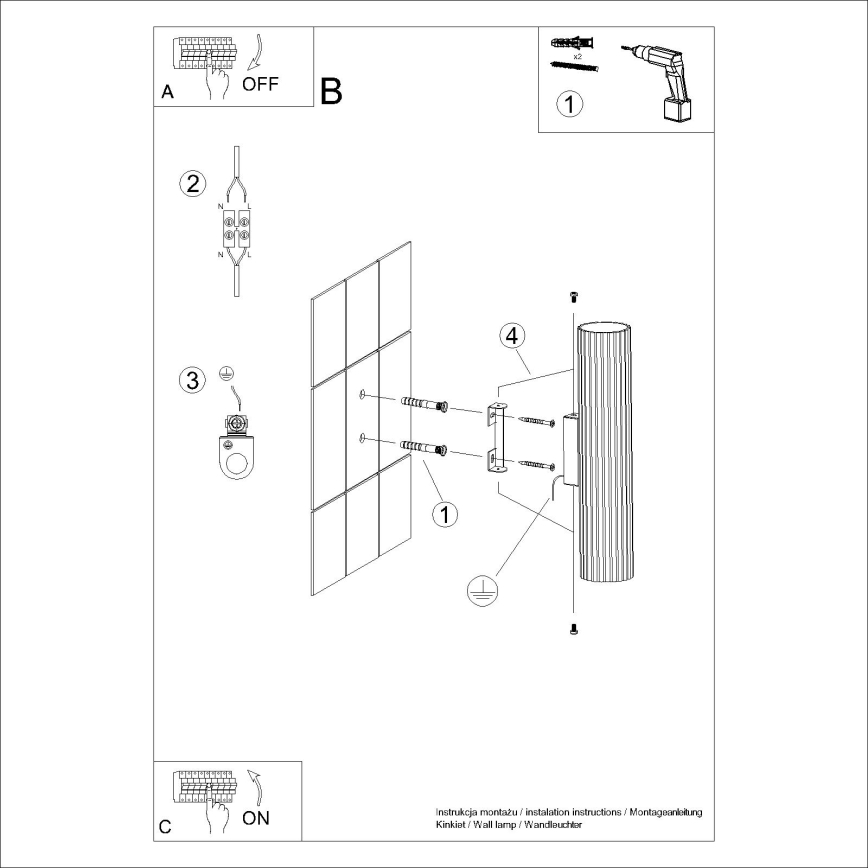 Foco de pared KARBON 1xGU10/10W/230V verde