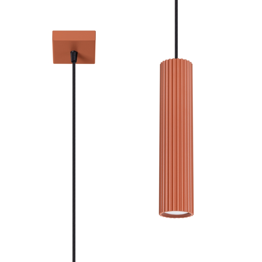 Lámpara colgante KARBON 1xGU10/10W/230V rojo