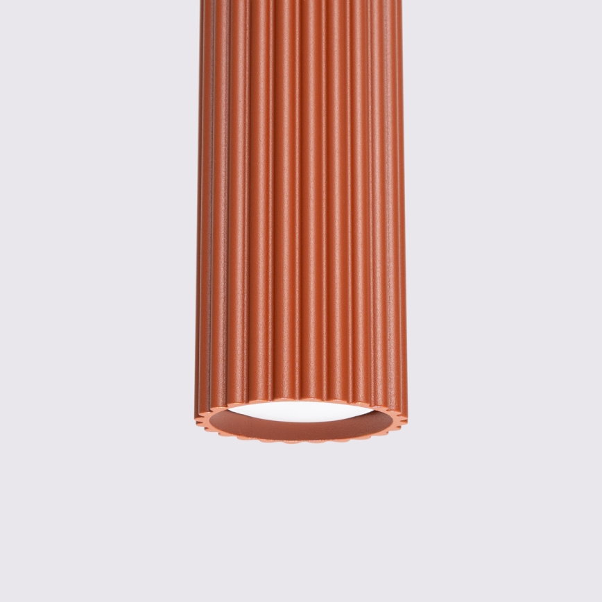 Lámpara colgante KARBON 1xGU10/10W/230V rojo