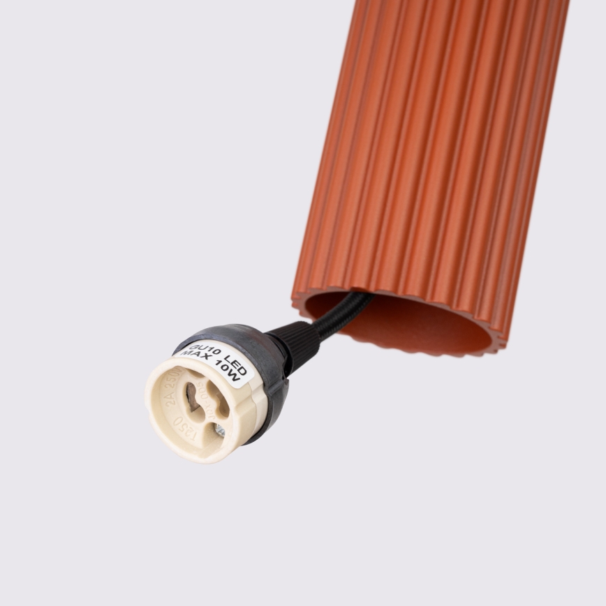 Lámpara colgante KARBON 1xGU10/10W/230V rojo
